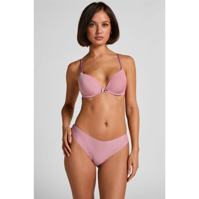 Hunkemöller Dames Lingerie Invisible string Lace Back - Roze - maat S