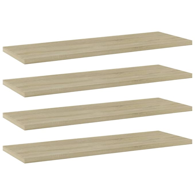 vidaXL - Wandschappen - 4 - st - 60x20x1,5 - cm - spaanplaat - sonoma - eikenkleurig