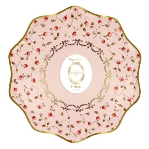 Meri meri x ladurée - bordjes papier groot à 8 stuks, marie-antoinette