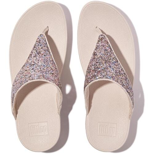 FitFlop Lulu Multi-Tonal Glitter Toe-Post Sandals Vrouwen - Nude Rose Mix