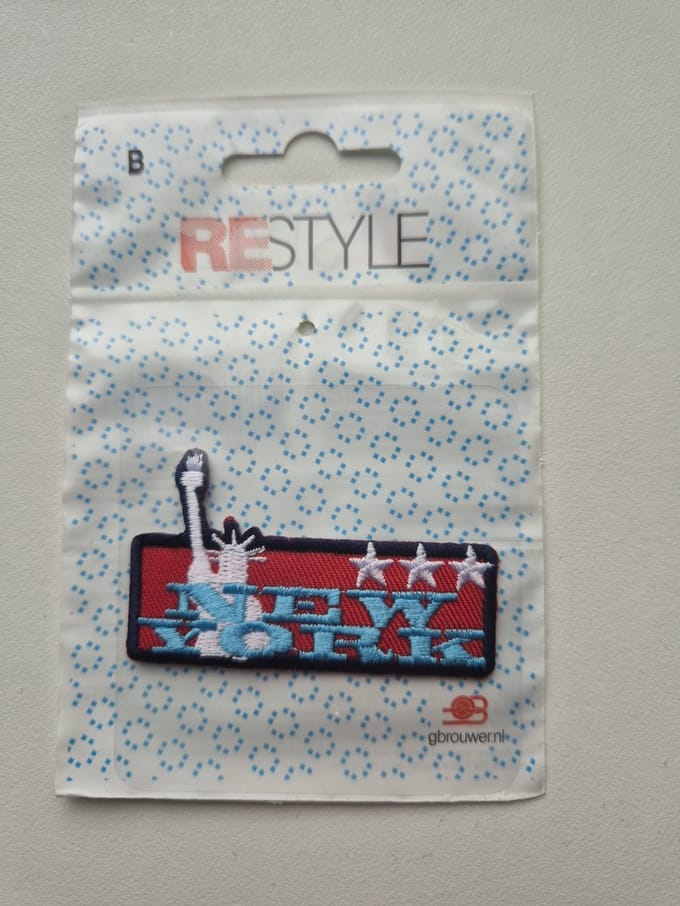 Restyle strijkapplicatie 'new york'