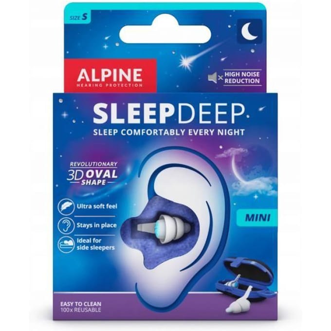 Alpine SleepDeep Mini - Bouchons d'oreilles en silicone sommeil -27dB S