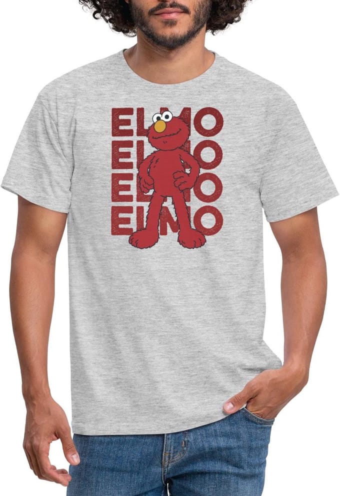 Sesamstraat Elmo Pose T-Shirt Heren