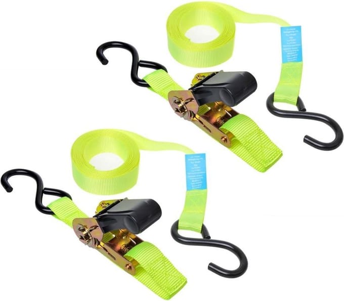 ProPlus Spanband met ratel - 5 meter - 25 mm breed - set van 2 - groen