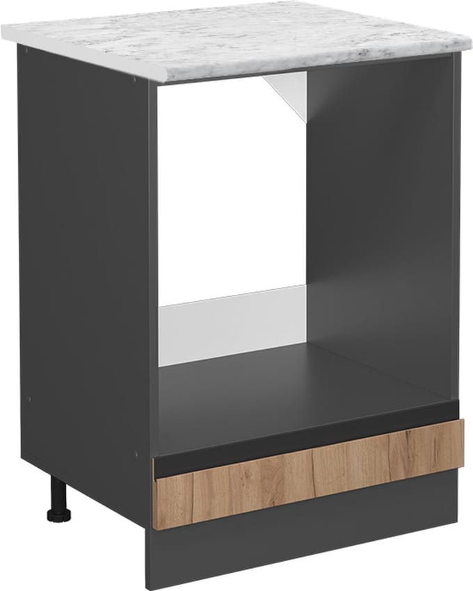 Vicco R-Line Ovenombouwkast – 60 cm WB Marmer Krachtige eik goud