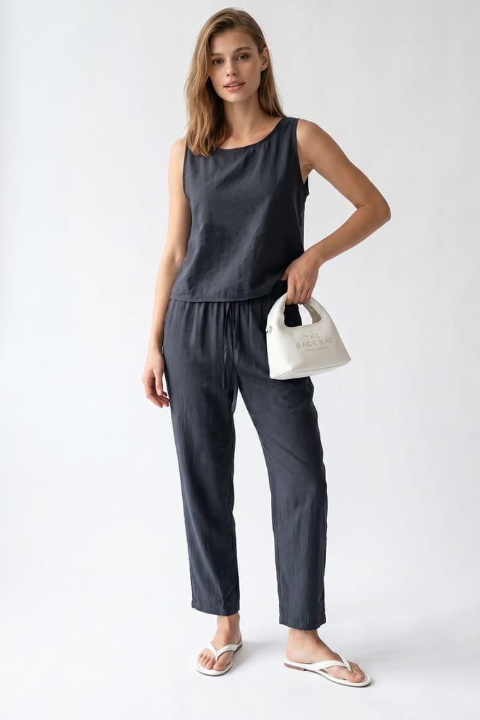 Mouwloze Crepe Jumpsuit