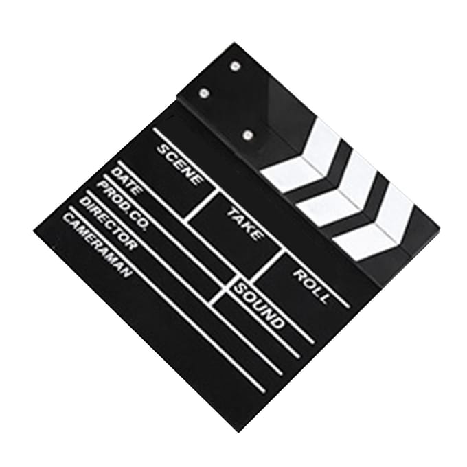 Filmklapper 20 X 20cm Uitwisbaar Zwart Houten Klapperbord voor Regisseur
