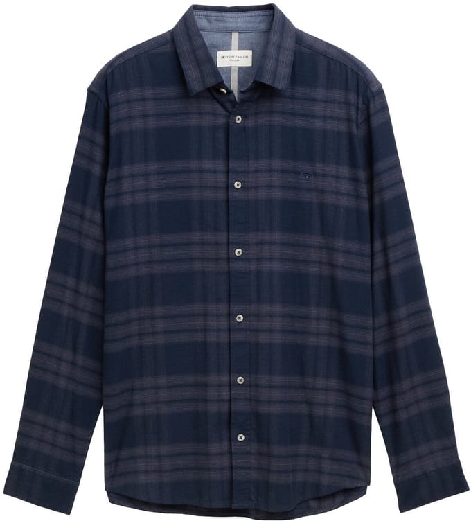Tom Tailor Regular fit overhemd met geborduurd logo