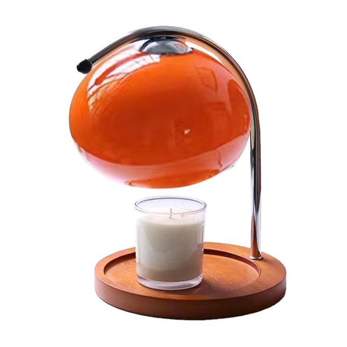 Kaarsenwarmer Lamp Dimbare Creatieve Veilige Elektrische Waxsmeltlamp met Dimschakelaar voor Slaapkamer oranje