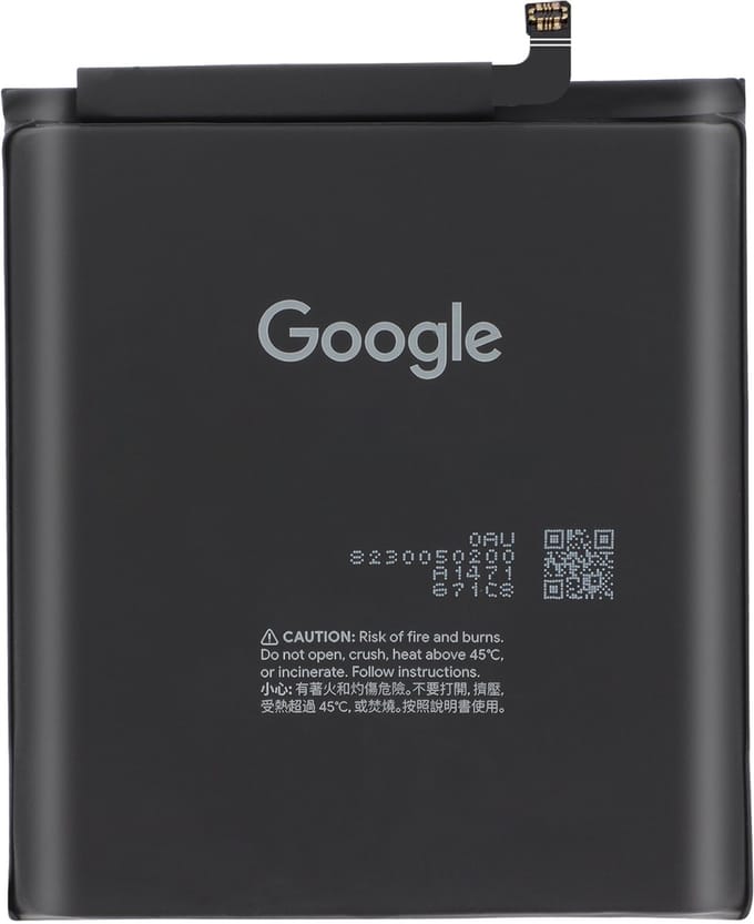 Google, Interne batterij voor Google Pixel 9 Pro 4700mAh model GWRL2, Zwart