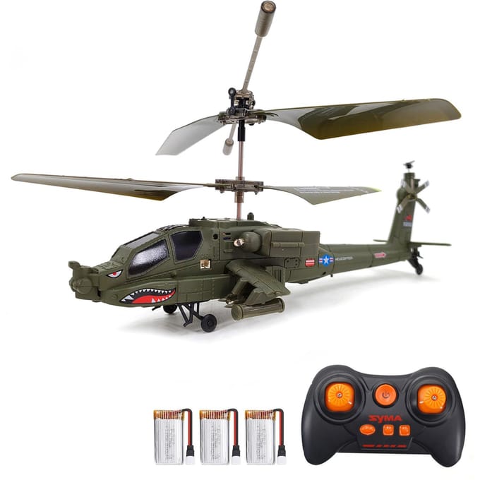SYMA S109H afstandsbediening helikopter met dubbele propeller 2.4GHz afstandsbediening drone hoogte 3 battery donkergroene kleur