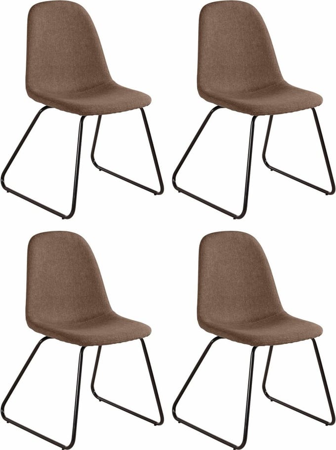 Colby-Eetkamerstoel - Cappuccino - Set van 4