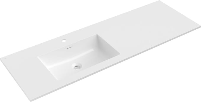 Mexen Otis ingebouwde wastafel links 141 x 46,5 cm, wit glans - 25181400L