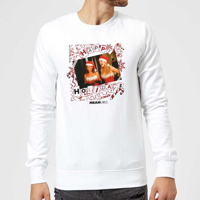 Mean Girls Jingle Bell Rock Christmas Jumper - White - M