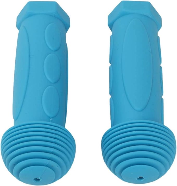 Kinderfiets Handvatten - Loopfiets Handgrepen - Veilig Fietsen - Niet-giftig Rubber - 12 cm Lengte - Blauw