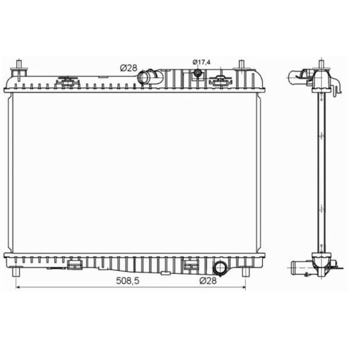 Radiator, motorkoeling NRF 53152