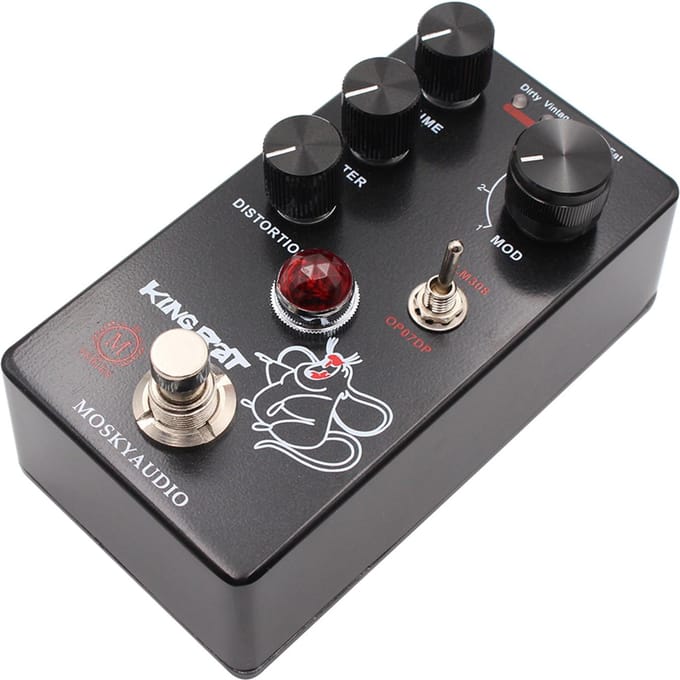 MOSKYo Fuzz Distortion Gitaar Effectpedaal 4 Modusschakelaar & VolumeFilterDistortion Knoppen zwart