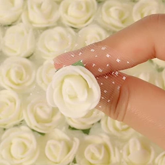 Set van 144 kleine kunstbloemen voor creatieve decoratie