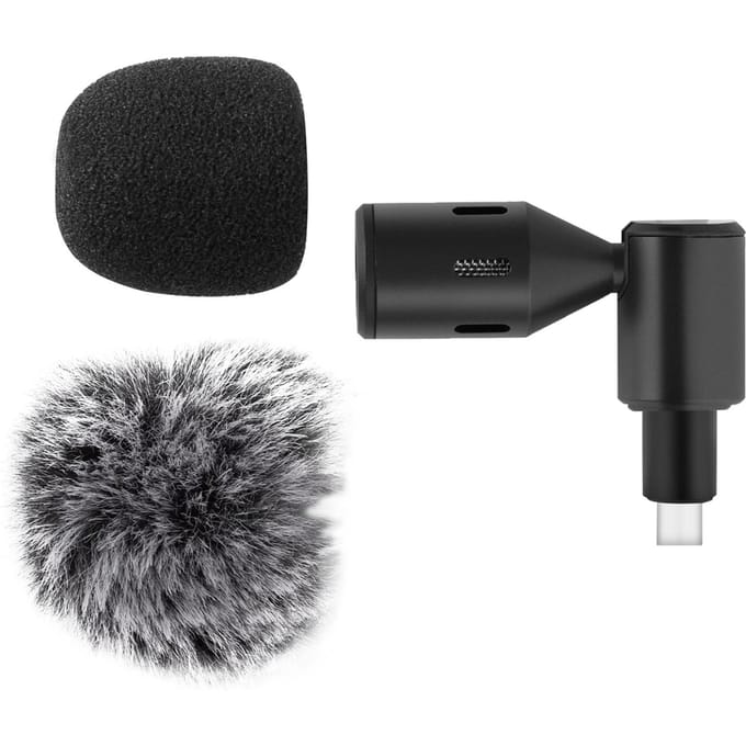 Mini-plug-in smartphone-microfoon Mobiele telefoon-microfoon Cardioïde pickup Type-C-stekker 90° hoek Type-C Plug