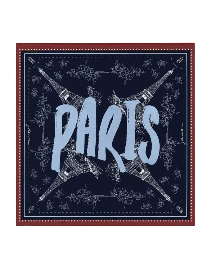 Janice Effron Sjaals Blauw Effron Paris