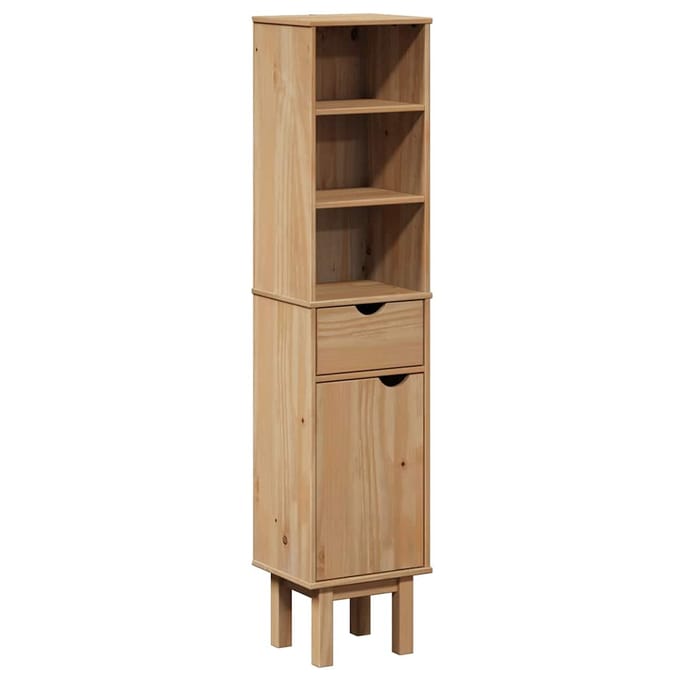 vidaXL - Badkamerkast - OTTA - 35x30x159 - cm - massief - grenenhout