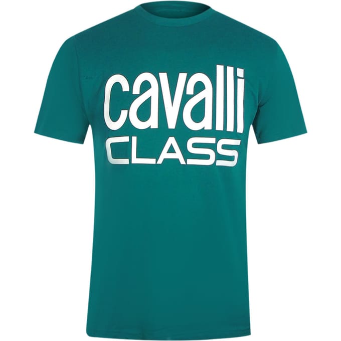 Cavalli Class Bold Brand Groen T-shirt