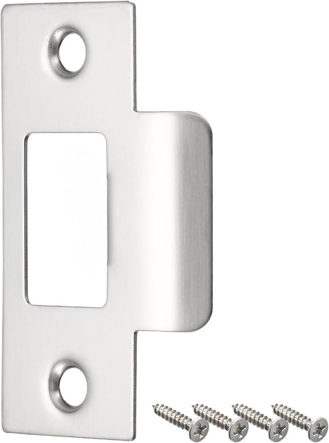 Deursluitplaat RVS 70x40mm voor Deurkozijn en Post - Zilver