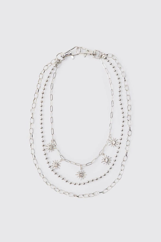 Tribale Zon Jeans Ketting | Silver