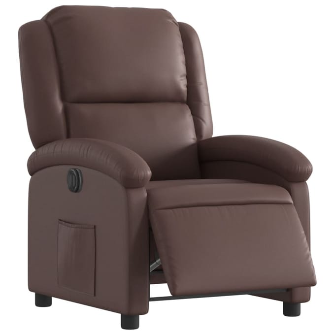 vidaXL - Fauteuil - verstelbaar - elektrisch - kunstleer - bruin