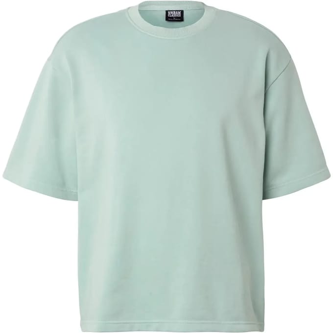 Urban Classics - Heavy Washed Boxy Heren Tshirt - S - Mintgroen