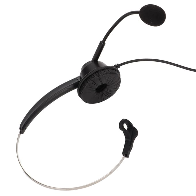 H360-3.5VA Enkelzijdige Headset Zwart Ruisonderdrukking Volumeaanpassing Bedrade Mono Headset voor