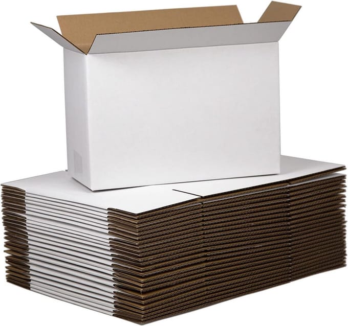 Verzenddoos 12x5x8 Inch Eéngevels Golfkarton 25 Stuks