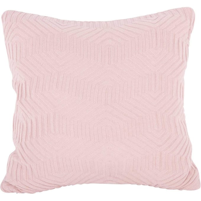 Present Time Sierkussen Honeycomb - Roze - 45x45x15cm - Modern - Katoen