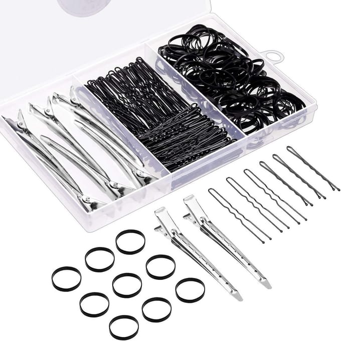 Grote Haaraccessoires Set 306 Delen: Haarspelden, Bun Pins, Elastiekjes & Clips voor Kapsels