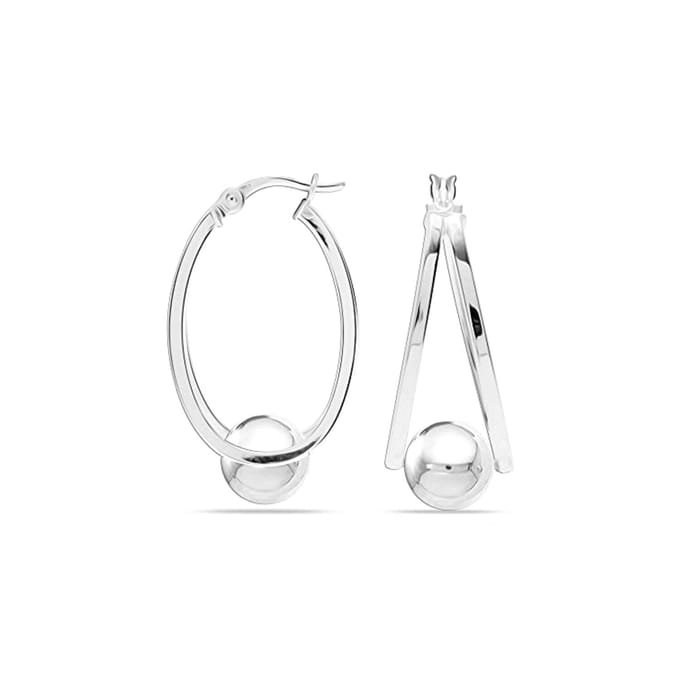 Dames Dubbele Oorbellen in 925 Sterling Zilver BIPE039