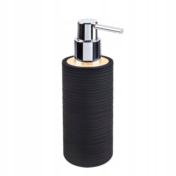 Merkloos Bamboe Zeepdispenser Zwart 300ml