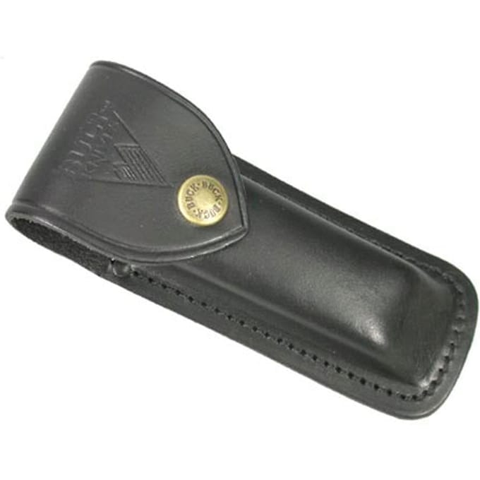 Buck Meshoes 110 Folding Hunter Sheath leer