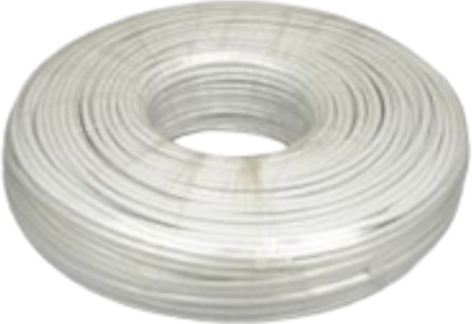 Telefoonkabel 4x0.6 wit per rol 100 meter