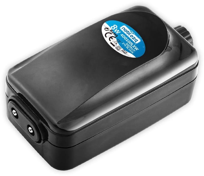 Nobleza 4DLXW - Luchtpomp Regelbaar - 2x210L/H - 8W - 3 stuks