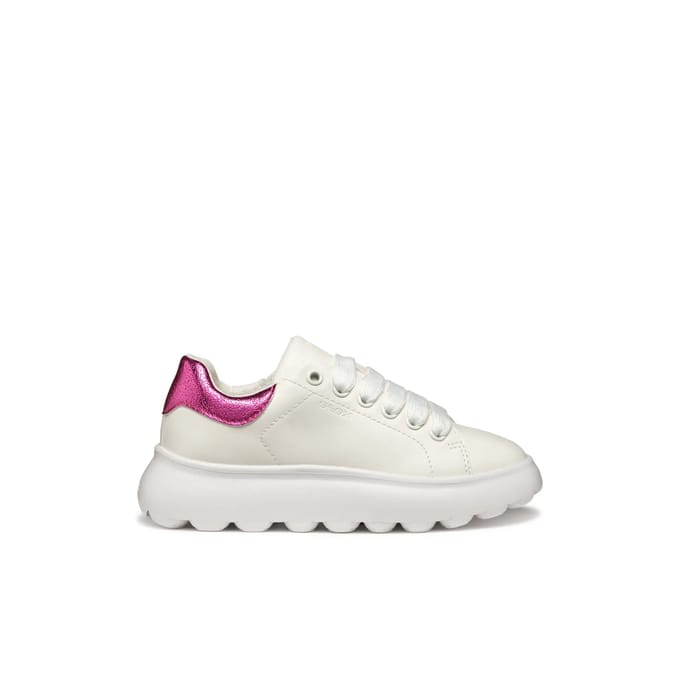 GEOX PUFFYPOP MEISJES Sneakers - WIT/FUCHSIA - Maat 36