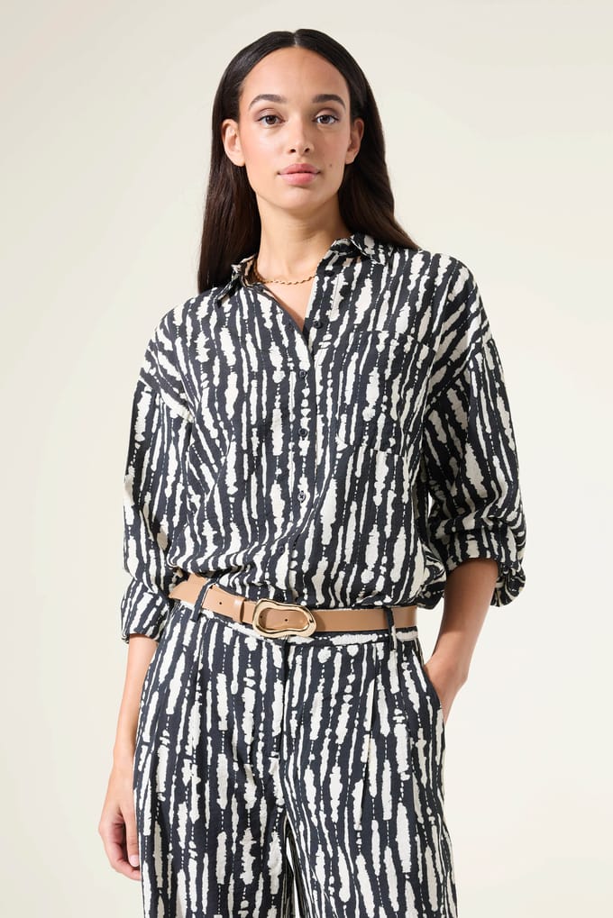 Blouse met lange mouwen gedessineerd dames Garcia