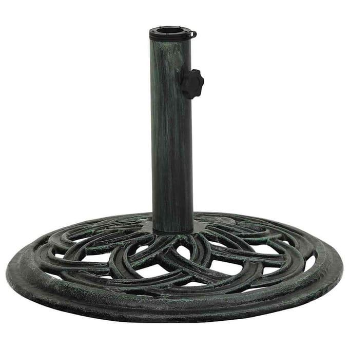 vidaXL - Parasolvoet - 44x44x31 - cm - gietijzer - groen