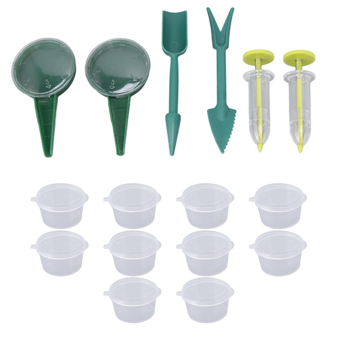 Mini Zaaizaad Dispenser Zaaihulp Zaadverspreider voor Wortel Sla Gras Spinazie Zaad white