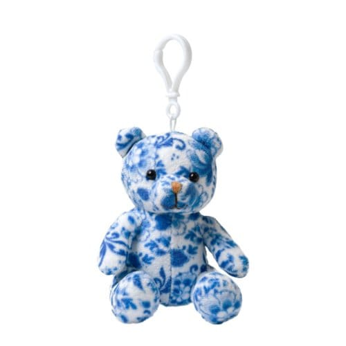Teddybeer Delfts Blauw Sleutelhanger - 10 Cm