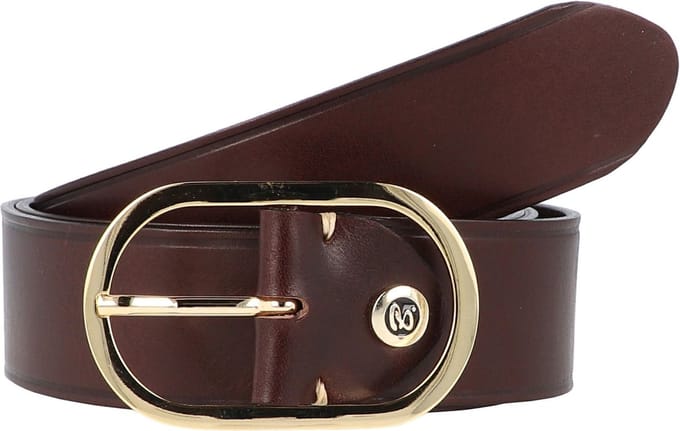 b.belt Riem leer - Jongens - 90 cm - dunkelbraun