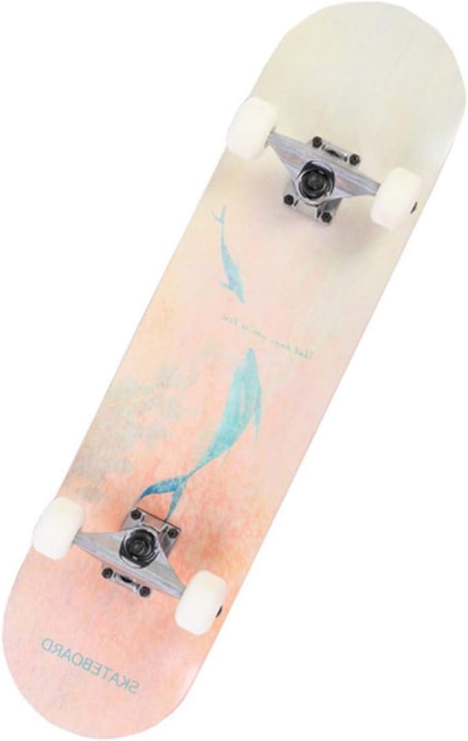 Compleet Skateboard - Cruiser Board - Stad Cruisen - Dubbele Kick Dek - 31x8 Inch - Roze