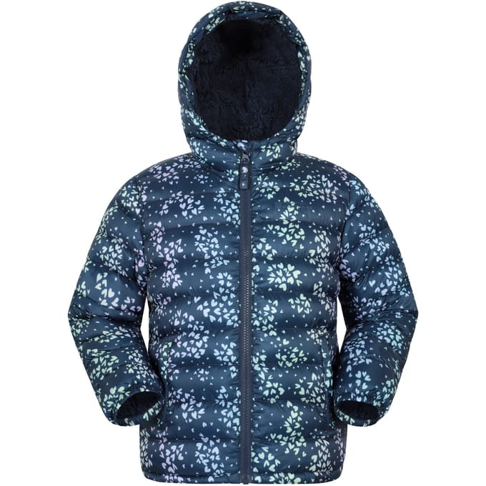 Mountain Warehouse Gewatteerde jas met imitatiebont voor kinderen/kinders (Donkerblauw)