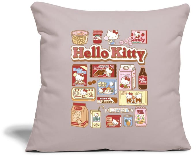 Hello Kitty Snack Collage Sierkussenhoes, 45 x 45 cm