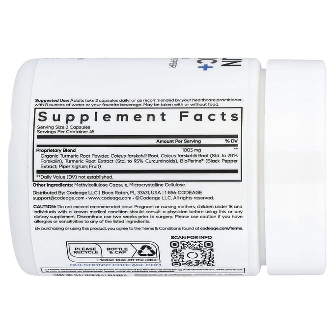 Forskolin Kurkuma+, 90 Veggie Capsules
