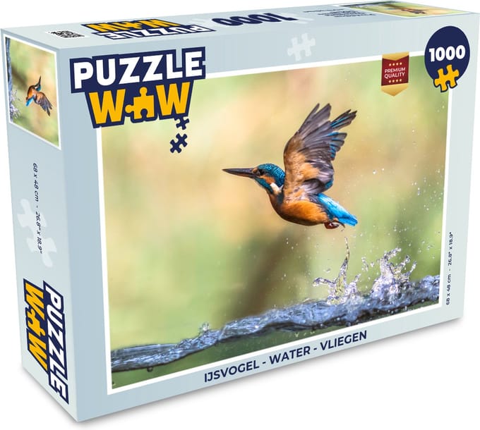 Puzzel IJsvogel - Water - Vliegen - Legpuzzel - Puzzel 1000 stukjes volwassenen
